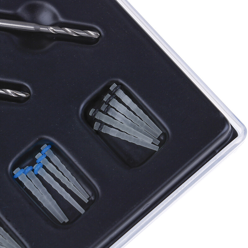 Dental Fiber Post Set – 20 Straight Posts & 4 Drills – For Dental Labs & Endodontic Procedures