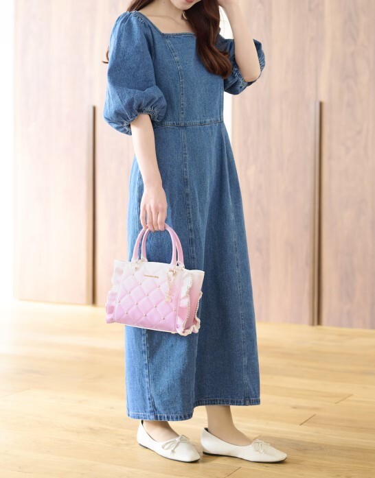 Samantha Vega 2 Way Handbag Shoulder Blue Gradient Pearl