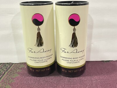 Avon Far Away Shimmering Body Powder 1.4oz DISCONTINUED (2 PK) NEW