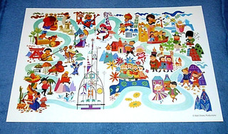 WED IMAGINEERING DISNEYLAND IT'S A SMALL WORLD ATTRACTION CONCEPT ART PRINT