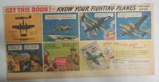 Coca-Cola War Time Ad: "Northrup P-61 Black Widow" from 1943 Size 7.5 x 15 inch