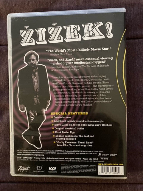 ZIZEK! DVD 2005 ZEITGEIST DOCUMENTARY ENG SUBT 71 MIN EXCELLENT