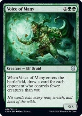 Voice of Many Commander 2019 Magic The Gathering NM 036/302