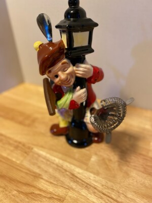 Barware Caddy Tools Holder Drunk Scotsman In Kilt Hugging Lamp Post, Has 5 Tools