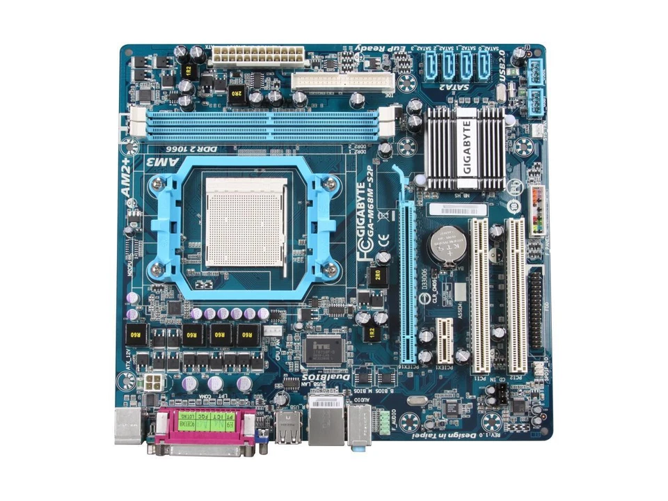 GIGABYTE GA-M68M-S2P NVIDIA GeForce 7025 Socket AM3/AM2+/AM2 mATX Motherboard - Image 4 of 4