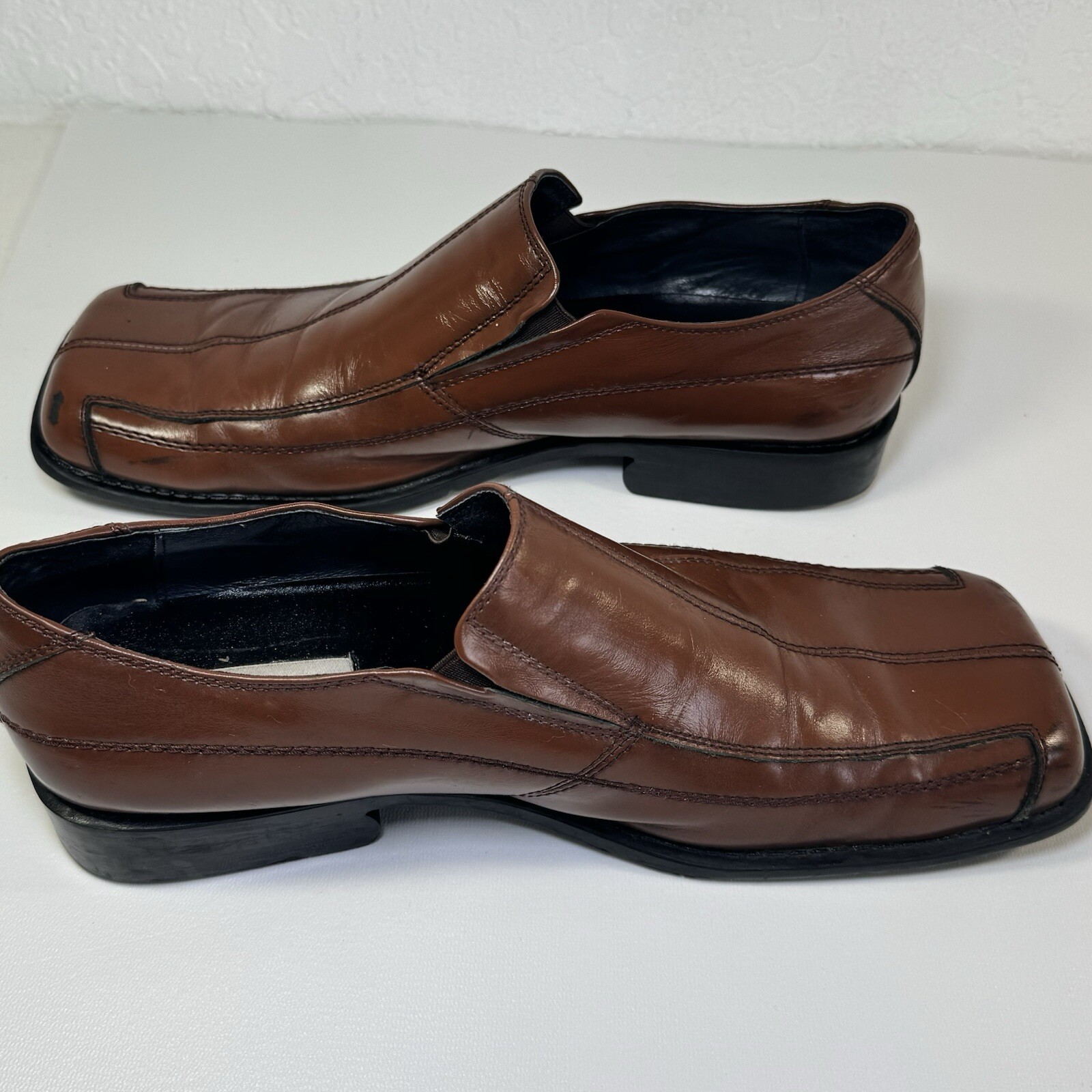 SAOLA Scarpe mocassino Steve Madden P Fire uomo 13 pelle marrone punta quadrata