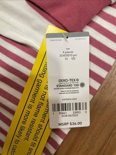 Carters Girls Size 5 4 Piece Long Sleeve Unicorn Pajama Sets New PJ’s List 36 - Picture 3 of 6