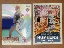 2  1999 MLB Topps Curt Schilling #AM26 All-Matrix Club K & Record Numbers #RN3
