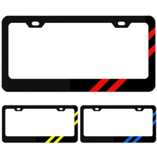 For Dodge Accessories Black Color Car Sedan License Plate Tag Frame Metal Cover