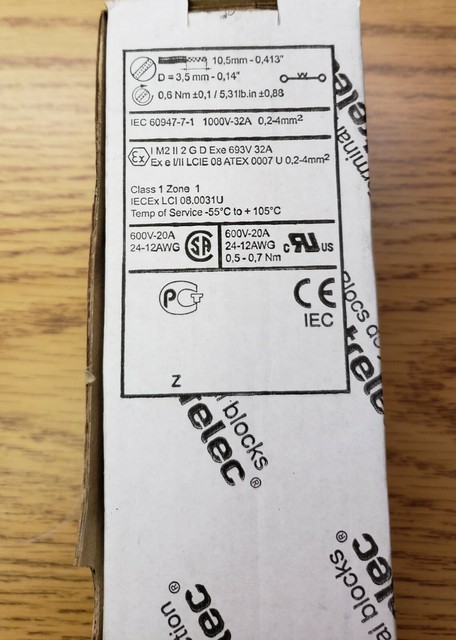 ABB Entrelec 1SNK505010R0000 Feed Through Terminal Block Type Zs4 for ...