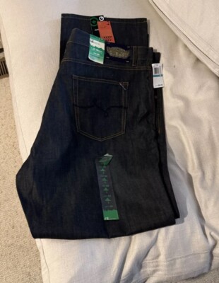 Big Tall Men's LRG vintage denim jeans, loose fit stiching,  size 46