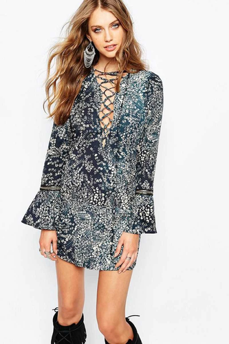 Stevie May Flounce Print Mini Dress | eBay