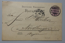 1301/ fr&uuml;he Postkarte Ganzsache M&ouml;nchengladbach 1889