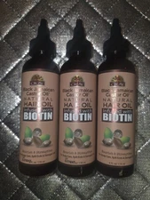 Okay Black Castor Oil Hair-Growth Infused With Biotin 4 fl Oz Lot Of 3