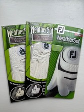 3 NEW FOOTJOY WEATHERSOF GOLF GLOVES - MEN'S SMALL WORN ON YOUR RH