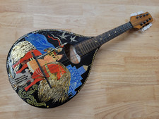 Vintage Soviet Lunacharsky Mandolin 8 String Hand Painted Russian Folk Art USSR