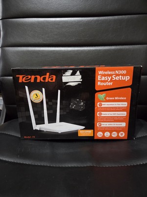 Tenda F3 White Wireless N300 Electronic/Setup Router 