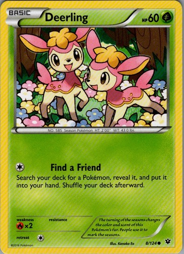 Deerling 8/124 XY - Fates Collide Reverse Holo Common