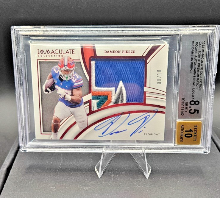 2022 Immaculate Collegiate - PRM PT RK AUTO Dameon Pierce #PP36 Ruby /10 FLORIDA view 3