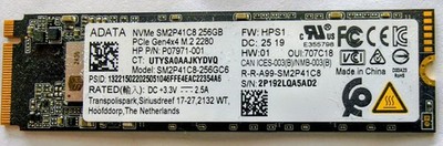 MVMe M.2 SSD ADATA SM2P41C8 256GB *NEU*
