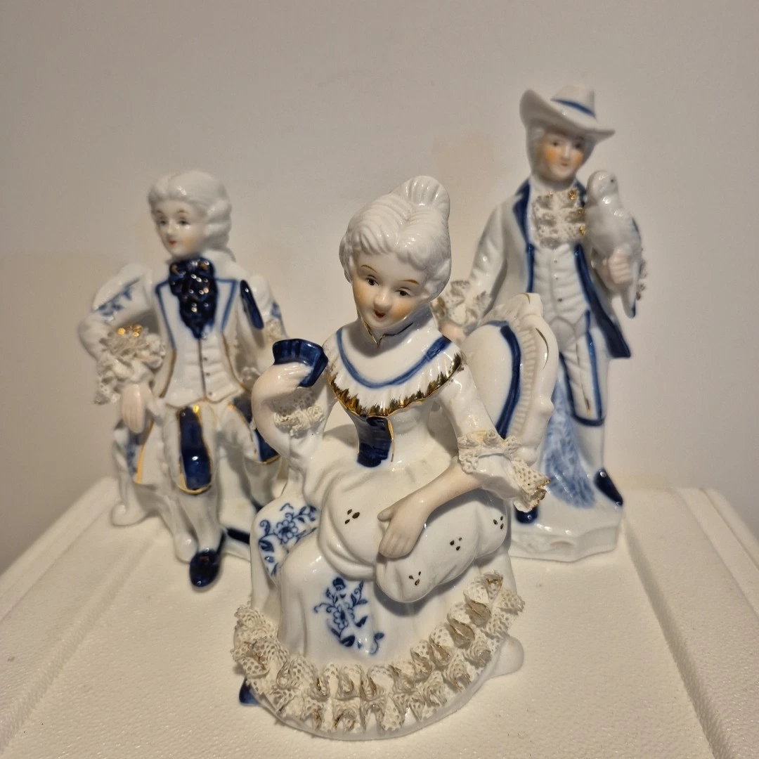 blue and white porcelain figurines products for sale | eBay