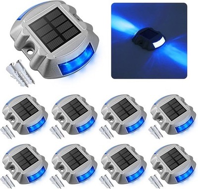 VOLISUN Solar Deck Lights Driveway Dock Lights, 8-Pack Led IP68 Waterproof Outdo