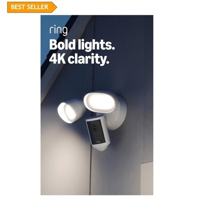 Smart Floodlight Cam Pro with 3D Motion Detection & 85dB Siren - Home/Business