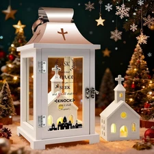 Christmas Village Houses for Table Centerpieces Christmas Lantern Modern New