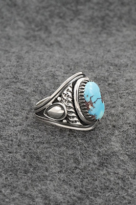 Turquoise & Sterling Silver Ring - Derrick Gordon - Size 9
