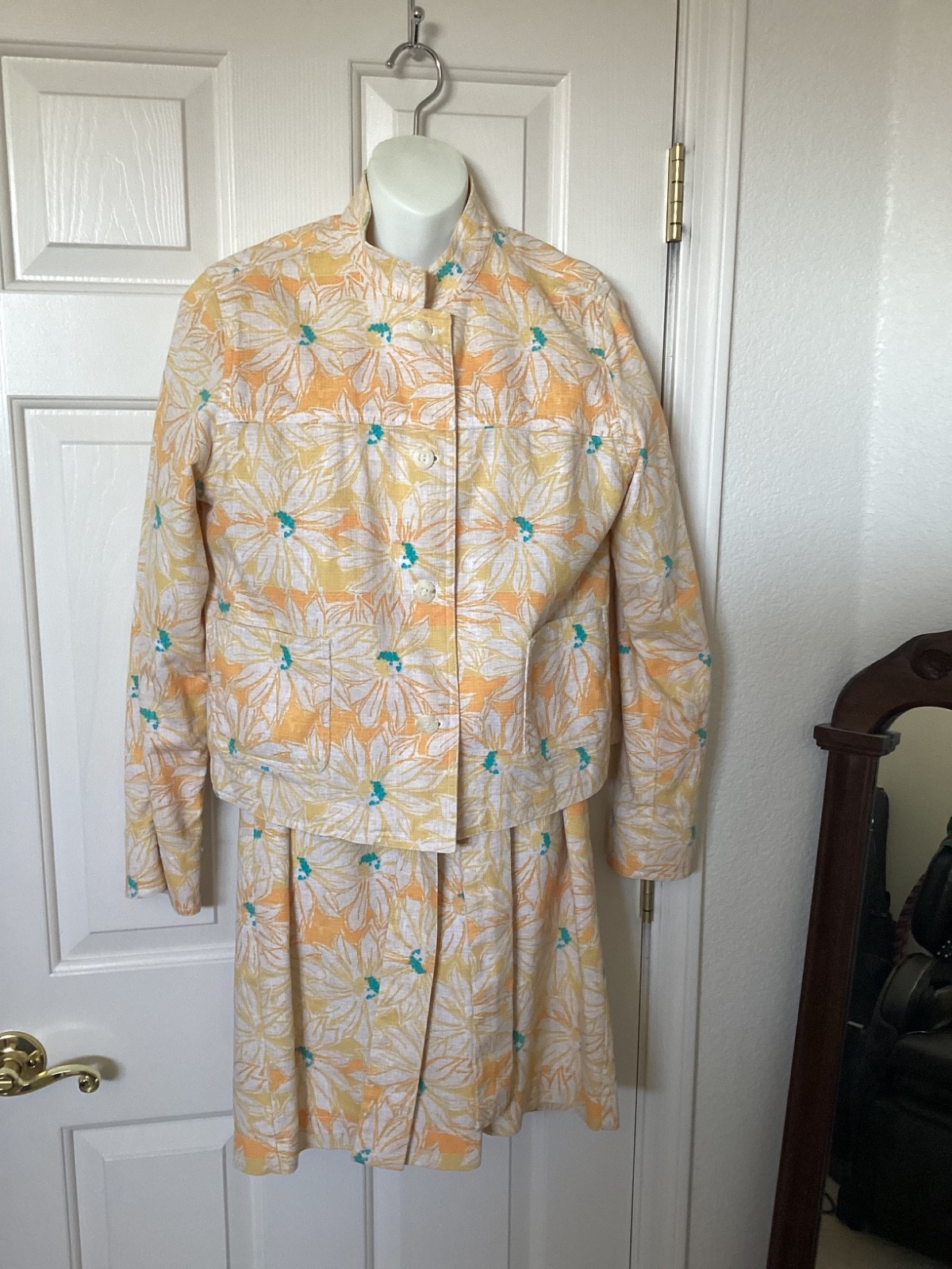 Pendleton dress yellow daisy pattern with jacket … - image 7