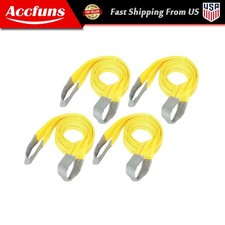 Lift Sling Straps 10' x 2" 14000 Pound Capacity 4-Pack Heavy Duty Lifting Slings