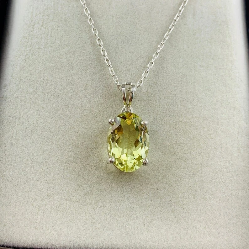 Ciondolo pietra nascita fatto a mano in argento sterling 925 con pietra... - Immagine 2 di 4