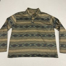 Ariat Pullover Mens Large Aztec Performance Fleece Activewear Outdoor Western