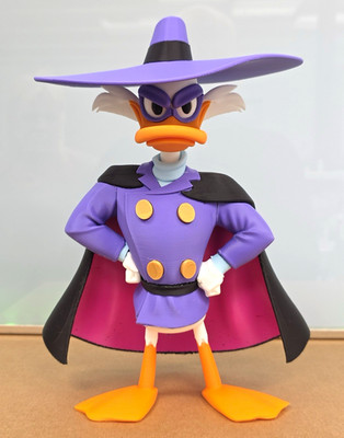 Disney Donald Duck as Darkwing Duck Figurine Purple Hat Cape Costume 4''