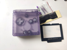 Clear Purple GBA SP Housing Shell Ready for Game Boy Advance SP