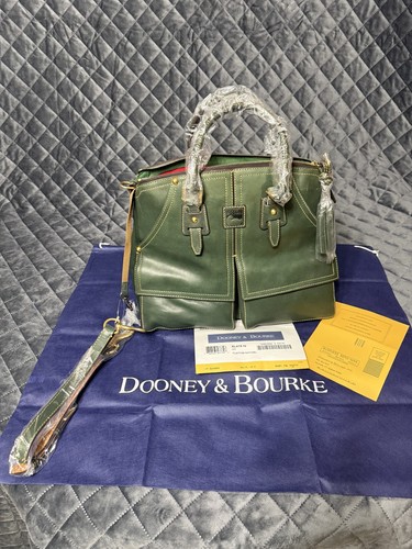 NWT Dooney & Bourke Clayton Satchel Leather Handbag Purse Ivy Green 8L419 IV
