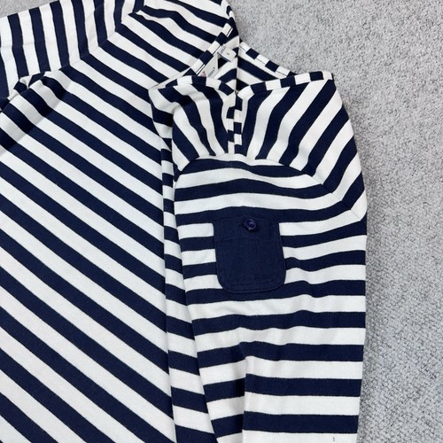 VINEYARD VINES Long-Sleeve Stripe Knit Dress Navy blue / White pocket patch sz S - Picture 11 of 13