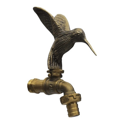 #ad Brass Garden Tap Faucet Spigot Hummingbird Vintage Water Home Decor Outdoor $106.18