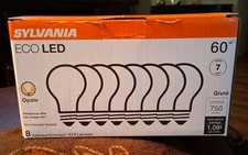 Sylvania ECO LED Light Bulbs A19 60w 8 Count Box Soft White