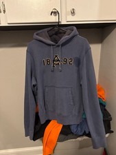 Abercrombie  Fitch Vintage 1892 Logo Pullover Hoodie Blue Large