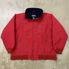 Vintage Lands End Squall Jacket Womens XL Red Fleece Lined USA Made Polartec 90s
