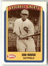 1990 SWELL BASEBALL GREATS #35 EDD ROUSH CINCINNATI REDS