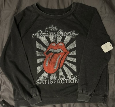 VTG Inspired Rolling Stones Satisfaction Womens Pullover Sz XS Odd People