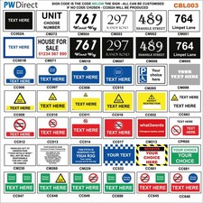 SIGN CUSTOM MADE TO ORDER UNIT NUMBER PLAQUE YOUR TEXT PERSONALISE DESIGN CBL003