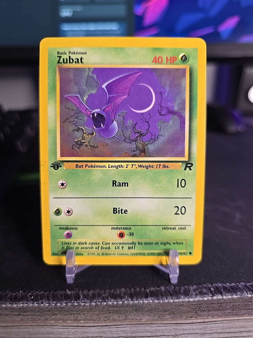 Zubat 70/82 Team Rocket Pokemon TCG NM First Edition