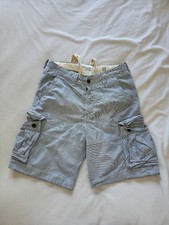 Vintage Y2k Men's Abercrombie And Fitch Pinstripe Cargo Shorts 33