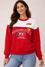 Formula 1 F1 Sweatshirt Women M Hybrid Apparel Red Racing Graphic