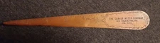 Vintage Quaker Motor Company Bronze Letter Opener Ruler New Philadelphia Ohio 8"