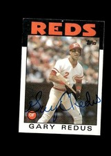 Gary Redus 1986 Topps Reds authentic autographed card