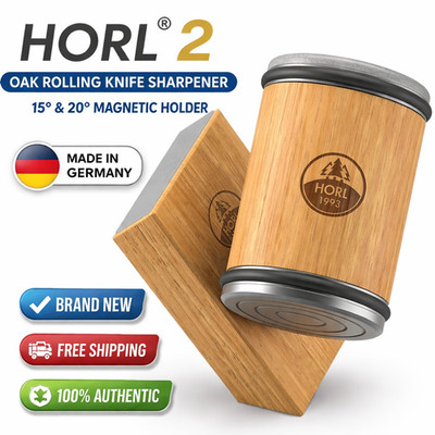 New HORL  2 Oak Rolling Knife Sharpener Magnetic Holder 15°/20° Made Germany